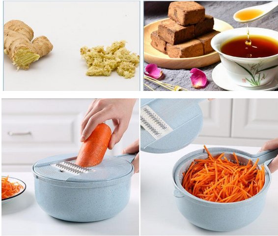 8 In 1 Mandoline Slicer Vegetable Slicer Potato Peeler Carrot Onion Grater With Strainer Vegetable Cutter Kitchen Accessories - Little Commodities