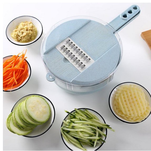 8 In 1 Mandoline Slicer Vegetable Slicer Potato Peeler Carrot Onion Grater With Strainer Vegetable Cutter Kitchen Accessories - Little Commodities