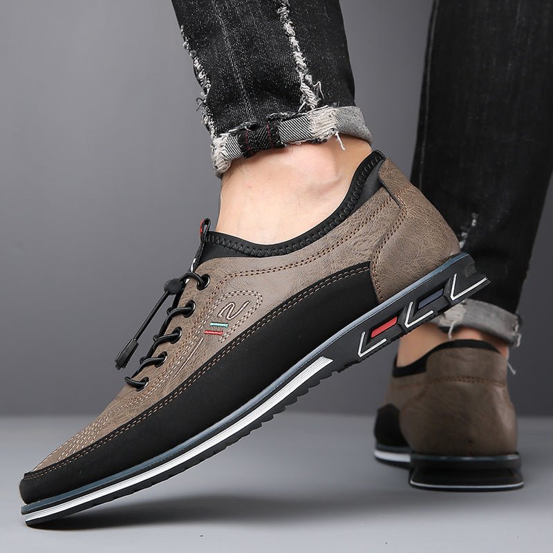 Genuine Leather Sports Comfortable And Non-slip Waterproof Leather Shoes Men's - Little Commodities