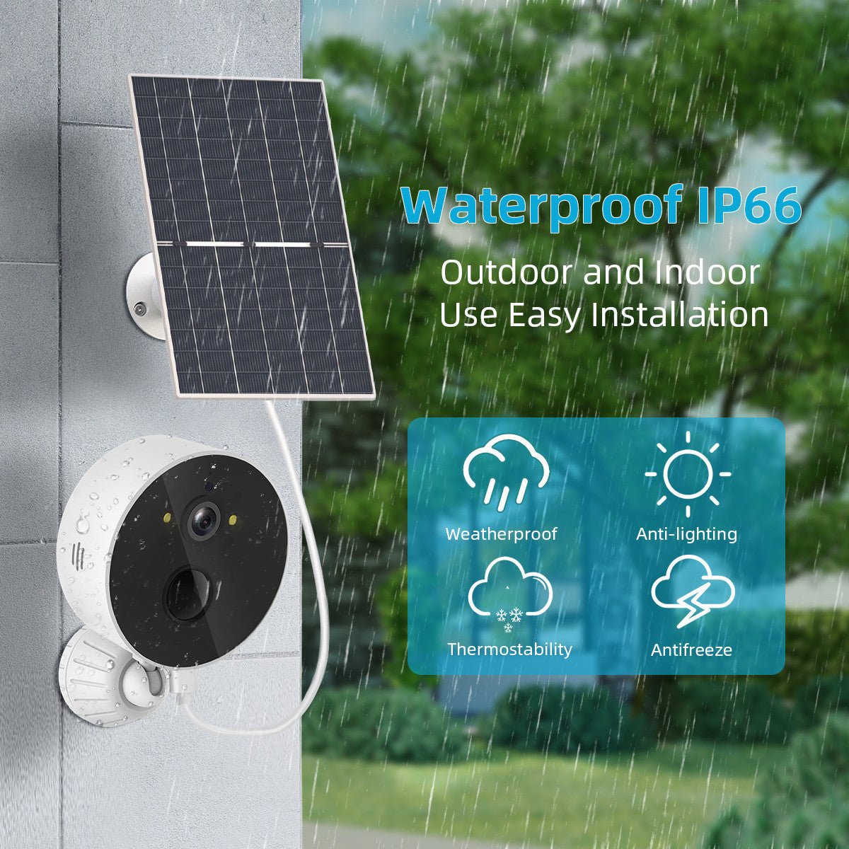 Solar Cell Monitoring Camera Outdoor Low Power Consumption - Little Commodities