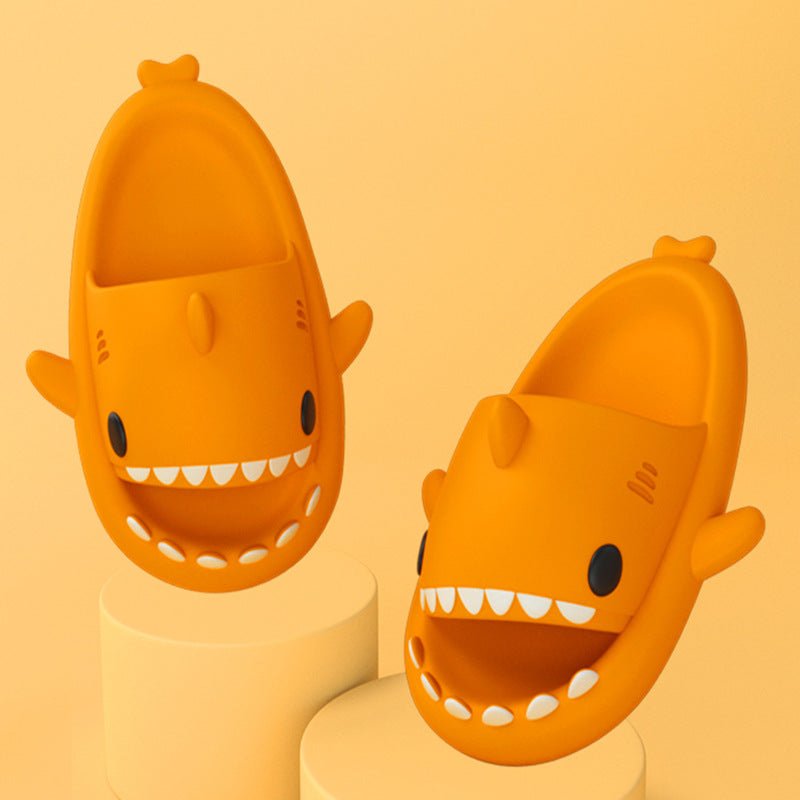 Adult's Slippers Indoor Outdoor Funny Shark Cartoon - Little Commodities