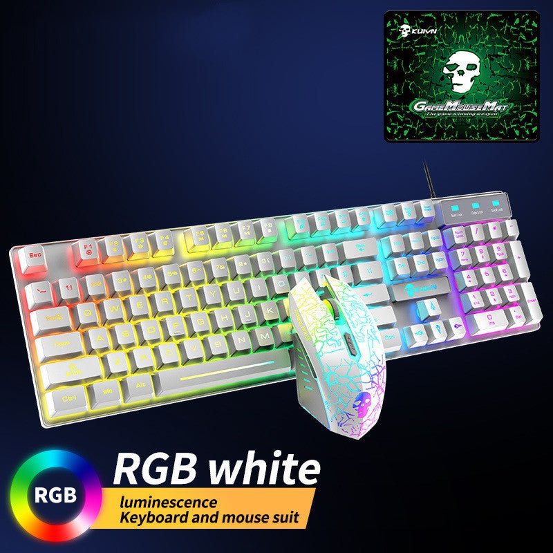 Kuiying T6RGB Luminous Keyboard And Mouse Set - Little Commodities