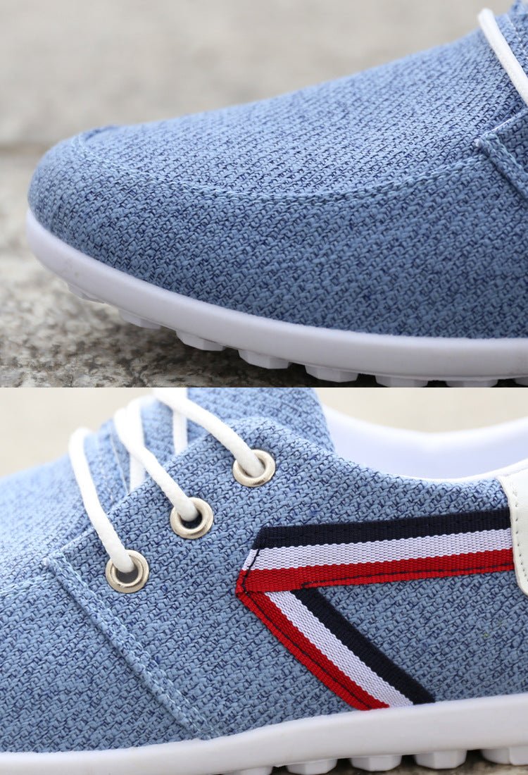 Men'S Soft-Soled Canvas Shoes, Sports And Leisure Old Beijing Cloth Shoes, Peas Shoes - Little Commodities